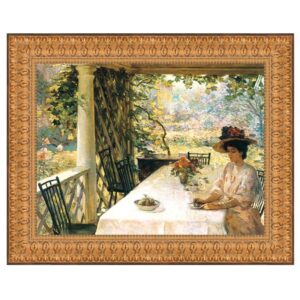 Design Toscano DA4564 46 1/2 Inch On The Porch 198 Canvas Replica Painting - Grande