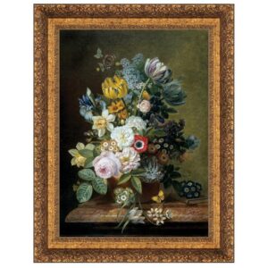 Design Toscano DA4842 25 Inch Still Life with Flowers 1839 Canvas Replica Painting - Medium