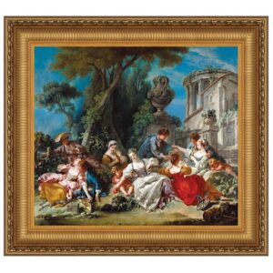 Design Toscano DA4862 26 1/2 Inch The Bird Catchers 1748 Canvas Replica Painting - Medium