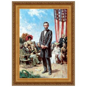 Design Toscano DA5053 32 1/4 Inch The Gettysburg Address of 1863 Canvas Replica Painting - Large