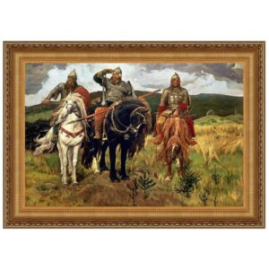 Design Toscano DA5091 20 1/4 Inch Bogatyrs Warrior Knights 1898 Canvas Replica Painting - Small