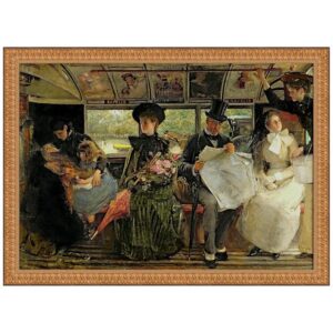 Design Toscano DA5273 39 1/2 Inch The Bayswater Omnibus 1895 Canvas Replica Painting - Large