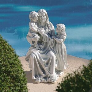 Design Toscano DB32131 16 Inch Jesus Loves the Little Children Statue