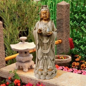 Design Toscano DB33691 8 1/2 Inch Standing Guan Yin Asian Goddess Statue