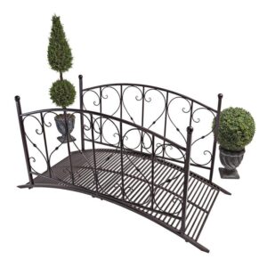 Design Toscano DC120931 72 Inch Lovers Bridge Metal Garden Bridge