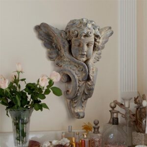 Design Toscano DS19442 24 Inch Victorial Heraldic Cherub Wall Pocket