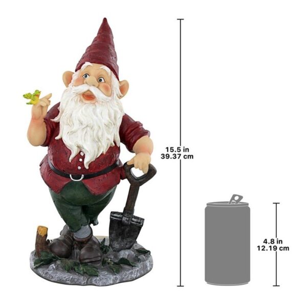 Design Toscano EU90015 7 Inch Birdy and Spader Garden Gnome