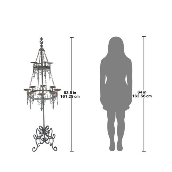 Design Toscano FU67244 20 1/2 Inch Malbark Castle Gothic Floor Candelabra