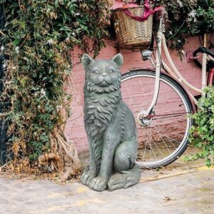 Design Toscano FU84643 12 Inch King Olav V Norwegian Forest Cat Statue