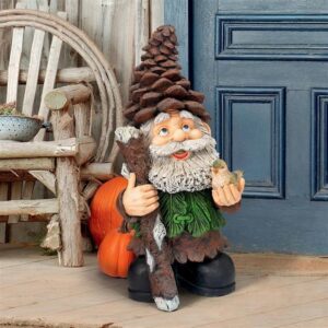 Design Toscano FU84845 14 1/2 Inch Pinecone Percy Woodland Gnome Statue