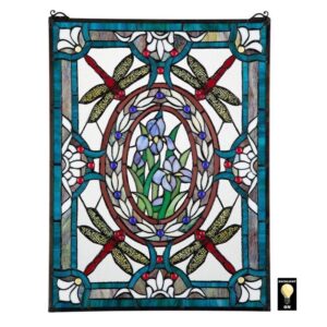 Design Toscano HD585 19 Inch Dragonfly Floral Window