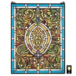 Design Toscano HD748 19 Inch Beguiled in Stained Glass Window - Blue