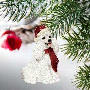 Design Toscano JH576314 3 Inch White Poodle Ornament