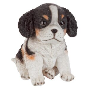 Design Toscano JQ11206 5 1/2 Inch Cavalier Puppy Partner - Black and White