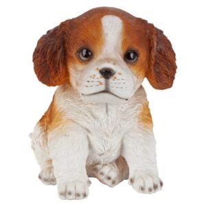 Design Toscano JQ112069 4 1/2 Inch Cavalier Puppy Partner - Red and White