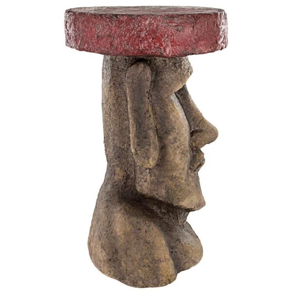 Design Toscano JQ12149 13 Inch Easter Island Moai Side Table