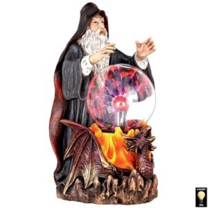 Design Toscano JQ12614 5 1/2 Inch Wizards with LED Crystal Ball Statue