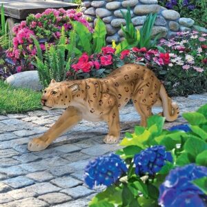 Design Toscano JQ7931 25 Inch Slient Pursuer Spotted Leopard Statue