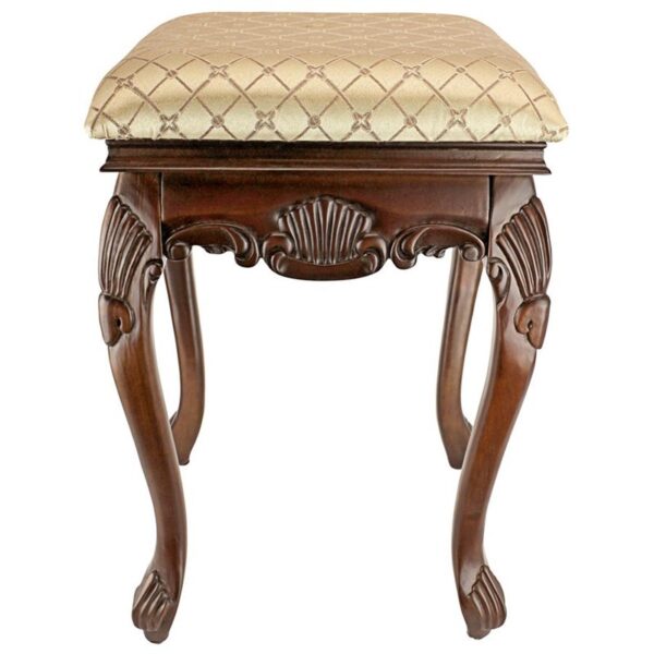 Design Toscano KS51101 15 Inch Madame Bouvier Stool - Walnut