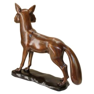 Design Toscano KW28954 21 1/2 Inch The Wary Standing Fox Statue - Bronze