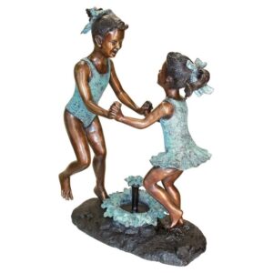 Design Toscano KW29368 27 Inch Dancing Splash Girls Statue - Bronze