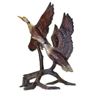 Design Toscano KW50547 24 Inch Steep Climbing Ducks Statue - Bronze