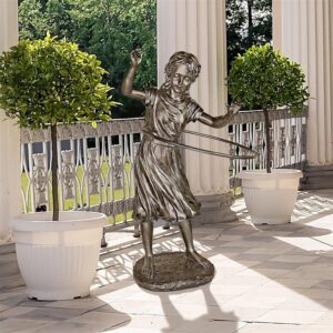 Design Toscano KY1210 27 1/2 Inch Harriet Hula Hooping Girl Statue