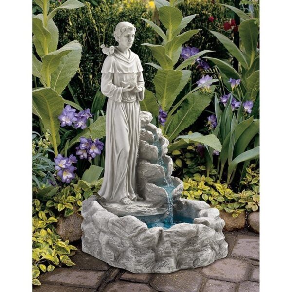 Design Toscano KY30367 16 Inch Natures Blessed St Francis Fountain