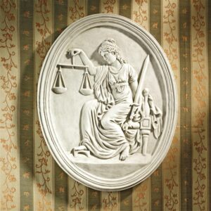 Design Toscano KY4040 16 1/2 Inch Old Bailey Court Lady Justice Plaque