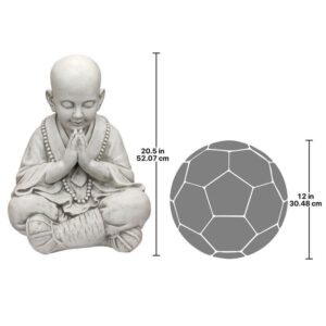 Design Toscano KY47127 15 1/2 Inch Praying Baby Buddha Asian Garden Statue