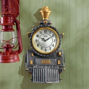 Design Toscano KY729021 9 Inch Casey Jones Train Wall Clock