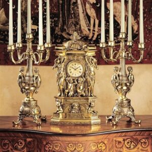 Design Toscano KY95026 Chateau Chambord Clock and Candelabra Set