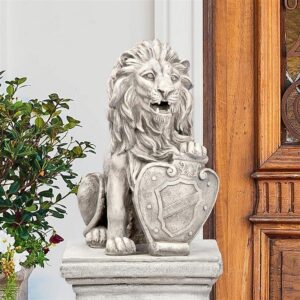 Design Toscano LY372881 9 Inch Left Castello Di Rocca Lion Statue