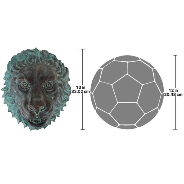 Design Toscano MP61038 11 Inch Florentine Lion Head Plaque - Bronze