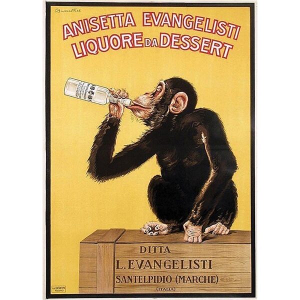 Design Toscano NE140099 18 1/2 Inch Anisetta Liquore Drinking Monkey Statue