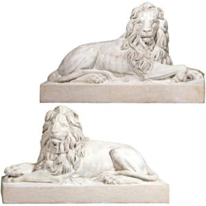 Design Toscano NE9160275 Castle Courtyard Sentinal Lions Set