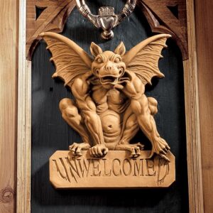 Design Toscano NG31564 10 Inch Gargoyle Unwelcomed Plaque