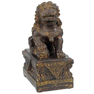 Design Toscano NY13668012 4 1/2 Inch Chinese Guardian Male Foo Dog