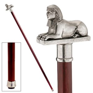 Design Toscano PA9104 Padrone 1 Inch Sphinx Pewter Walking Stick