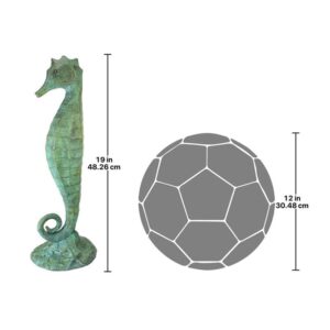 Design Toscano PK692 8 Inch Seahorse Garden Statue - Bronze