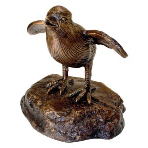 Design Toscano PN4969 5 1/2 Inch Single Baby Quail Chick Statue - Bronze