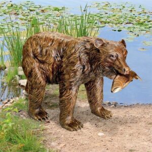 Design Toscano PN7217 41 Inch Fisherman Bear Piped Statue - Bronze