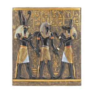 Design Toscano QL136311 10 Inch Rameses I Between Horus and Anubis Plaque