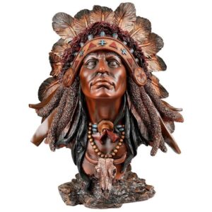 Design Toscano QL137211 9 Inch Native American Chief Bust