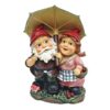 Design Toscano QL30310 10 Inch Rainy Day Gnomes Under Umbrella Statue