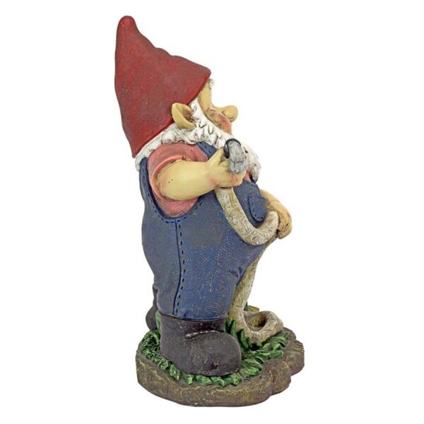 Design Toscano QL306832 7 Inch Firefighter Franz and Frog Gnome Statue