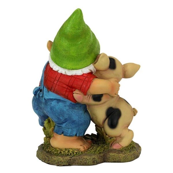 Design Toscano QL30777 6 Inch Happy as a Pig in Slop Garden Gnome