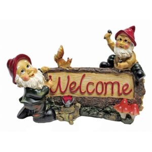 Design Toscano QL3334 11 Inch Greetings From The Garden Gnomes Sign