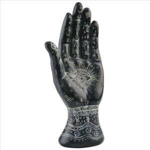 Design Toscano QL579 4 1/2 Inch All Seeing Eye Palmistry Hand Statue