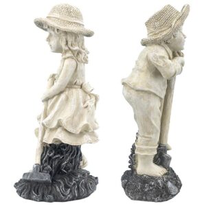 Design Toscano QL9100 Set of Medium Rebecca and Samuel Gardeners